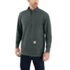 'Carhartt' Men's Heavyweight Half-Zip Thermal T-Shirt - Elm Heather 2 'Carhartt' Men's Heavyweight Half-Zip Thermal T-Shirt - Elm Heather -Outdoor Clothing Store 104428 354 MF22 b 1024x1024@2x