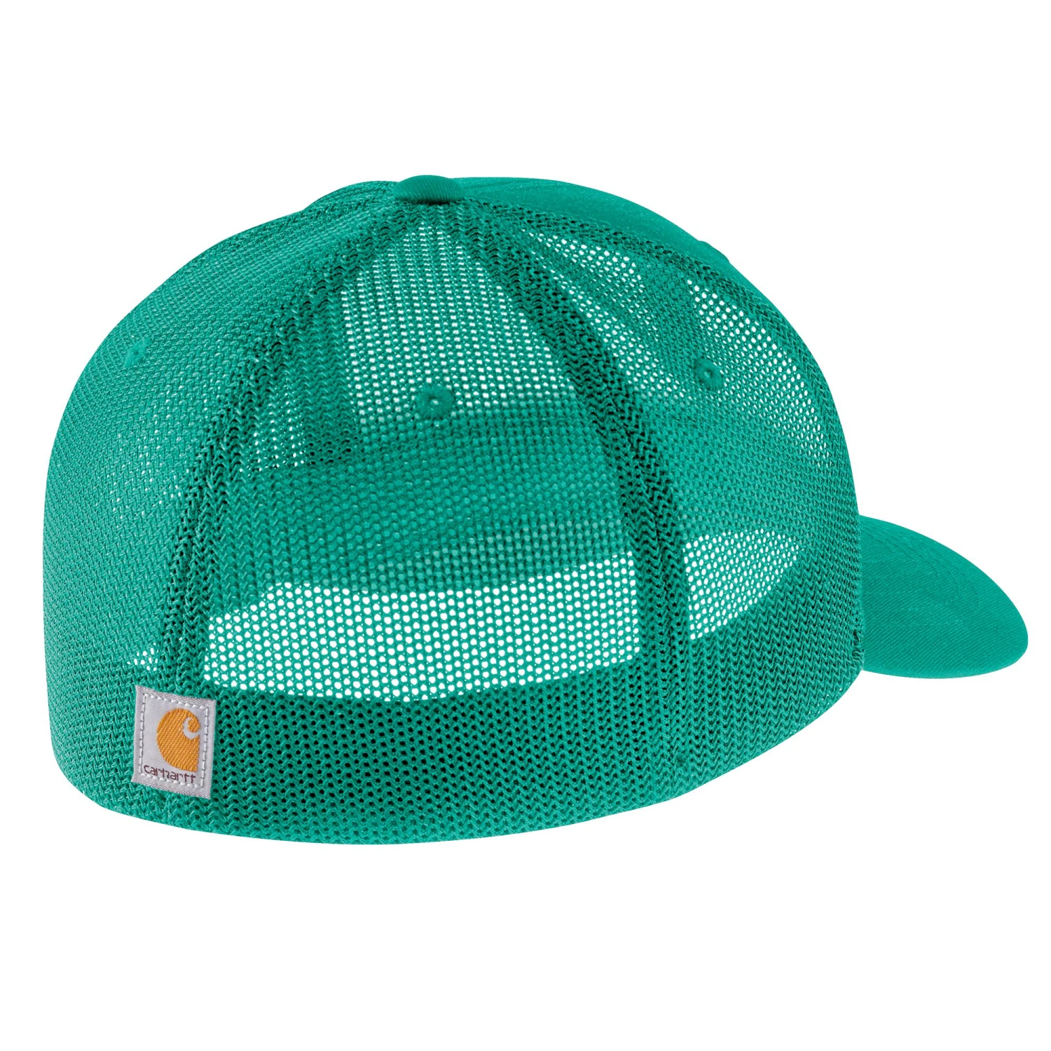 'Carhartt' Men's Rugged Flex Fitted Canvas Mesh-Back Logo Graphic Cap - Cadmium Green 4 'Carhartt' Men's Rugged Flex Fitted Canvas Mesh-Back Logo Graphic Cap - Cadmium Green - Image 2