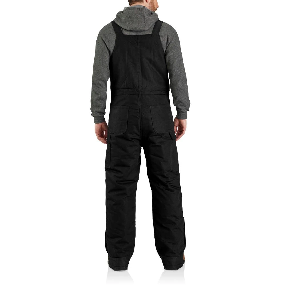 'Carhartt' Men's Loose Fit Firm Duck Insulated Biberall-Level 4 Extreme Warmth Rating - Black 6 'Carhartt' Men's Loose Fit Firm Duck Insulated Biberall-Level 4 Extreme Warmth Rating - Black - Image 4