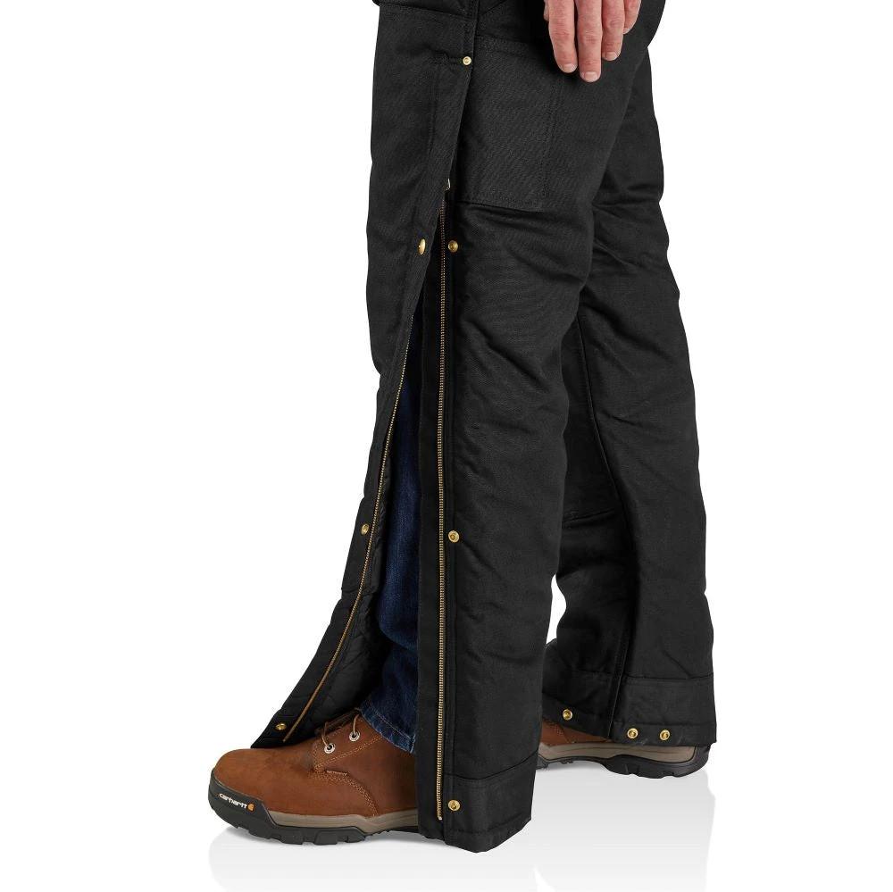 'Carhartt' Men's Loose Fit Firm Duck Insulated Biberall-Level 4 Extreme Warmth Rating - Black 7 'Carhartt' Men's Loose Fit Firm Duck Insulated Biberall-Level 4 Extreme Warmth Rating - Black - Image 5