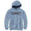 'Carhartt' Men's Midweight Felt Logo Hoodie - Alpine Blue Heather -Outdoor Clothing Store 105494 H74 MF22 e 2 1024x1024@2x