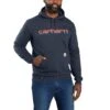 'Carhartt' Men's Rain Defender® Midweight Logo Graphic Hoodie - Navy -Outdoor Clothing Store 105679 472 MF22 b 1024x1024@2x