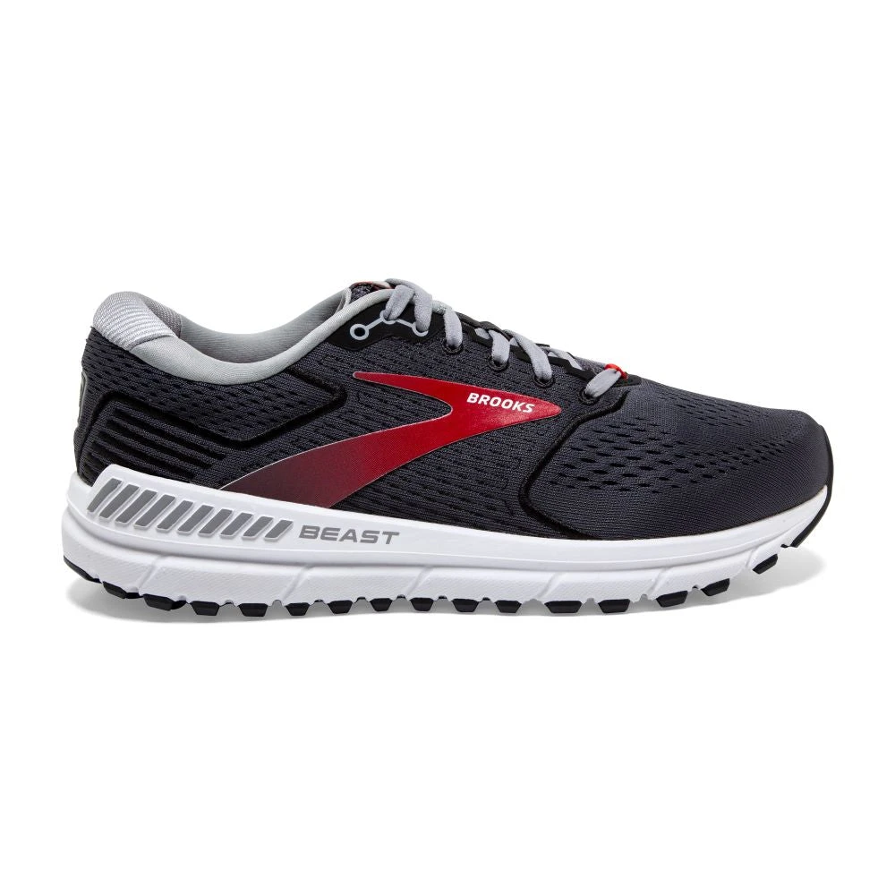 'Brooks' Men's Beast 20 - Pearl / Black / Red 3 'Brooks' Men's Beast 20 - Pearl / Black / Red