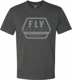 'Fly Racing' Men's Fly Track Tee - Charcoal