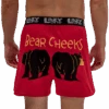 'Lazy One' Men's Bear Cheeks Boxer - Red