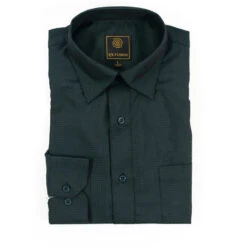 'F/X Fusion' Men's Micro Dot Tonal Button Front - Emerald