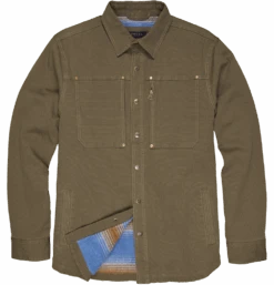 'Dakota Grizzly' Men's Sergei Twill Shirt Jacket - Field