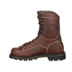 'Georgia Boot' Men's 8" AMP LT Logger EH WP Comp Toe - Brown -Outdoor Clothing Store GB00238 instep profile 1024x1024@2x