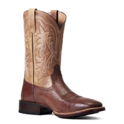 'Ariat' Men's 11" Night Life Ultra Western Square Toe - Antique Tabac Smooth Quill Ostrich / Sorrel Brown -Outdoor Clothing Store S22 MNS WEST 10040344 medial 1024x1024@2x